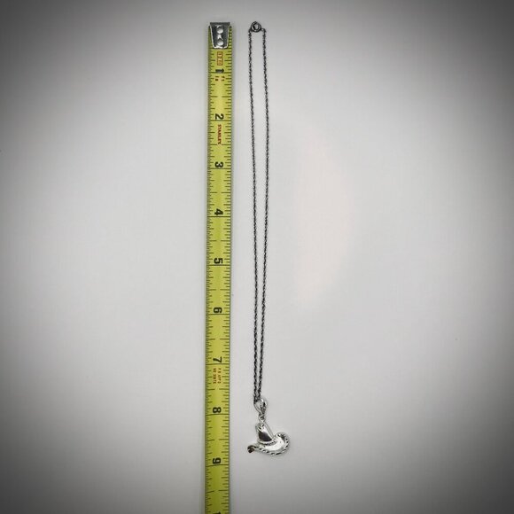 Sterling Silver Cowboy Hat Pendant Necklace Rope Chain - Western Jewelry - Picture 2 of 3